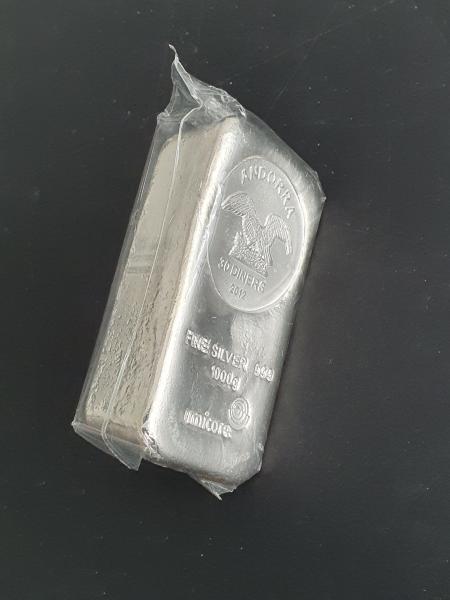 1000 Gramm Silbermünzbarren Andorra 30 Diners, Made by UMICORE, 999 Feinsilber