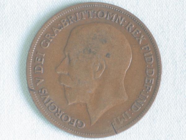 1 Penny -One Penny- 1916, König Georg V, Großbritannien aus Bronze