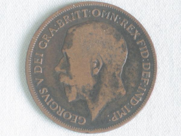 1 Penny -One Penny- 1919, König Georg V, Großbritannien aus Bronze