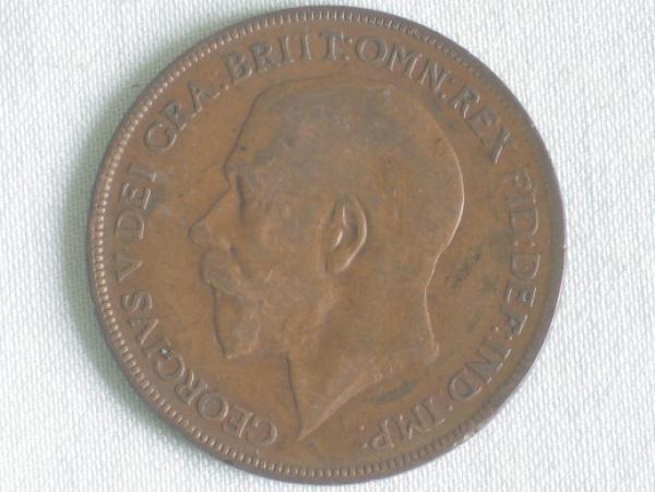1 Penny -One Penny- 1921, König Georg V, Großbritannien aus Bronze