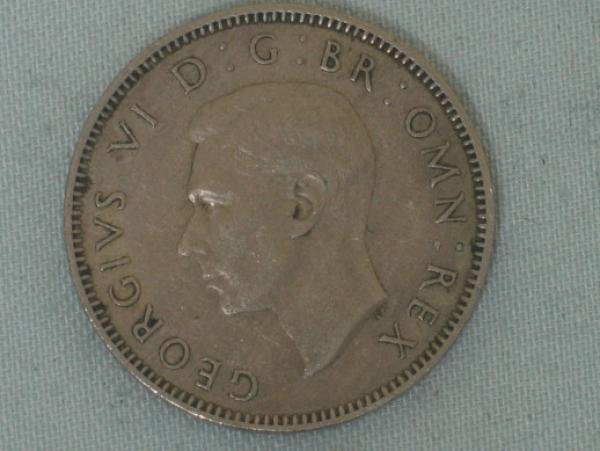 1 Schilling "George VI" Schottisches Wappen 1948 aus CuNi