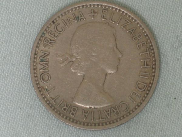 One Shilling "Elizabeth II" 1953 aus Kupfer/ Nickel