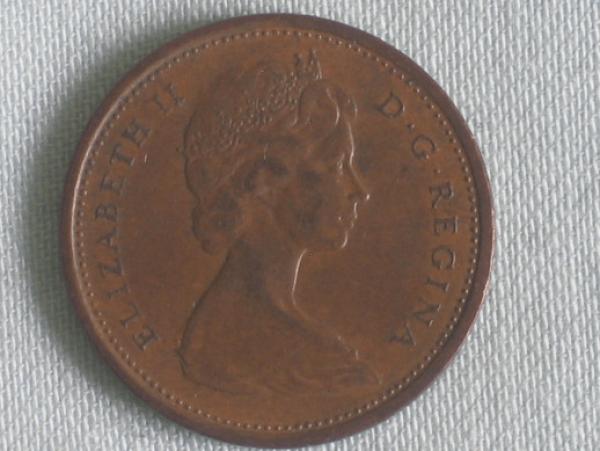 1 Cent "Elizabeth II - Felsentaube" 1967 Kanada aus Kupfer
