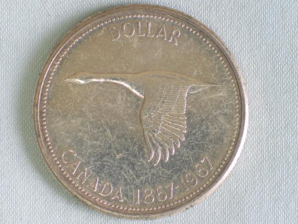 1 Dollar "Elizabeth II - Wildgans" 1967 Kanada aus 800er Silber