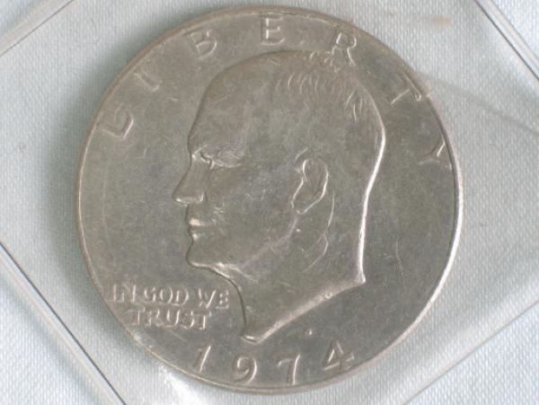 1 Dollar 1974, "Eisenhower Dollar" , USA, Silber 400