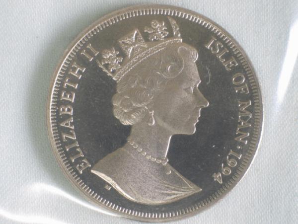 1 Crown 1994, Preserve Planet Earth "Seerobben", Isle of Man aus Kupfer Nickel