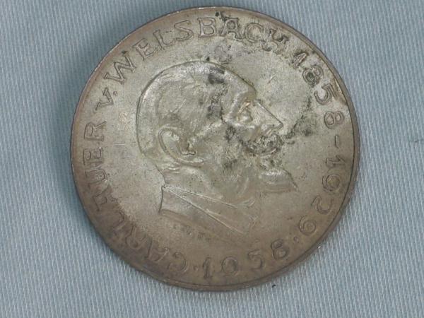 25 Schilling Österreich "Carl Auer v. Welsbach" 800er Silbermünze