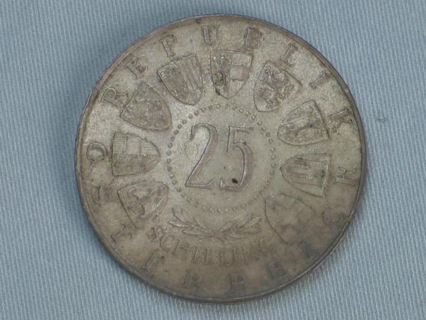25 Schilling Österreich "Carl Auer v. Welsbach" 800er Silbermünze