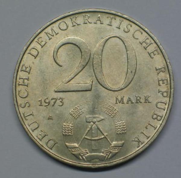 20 Mark "Otto Grothewohl" 1973 Gedenkmünze -Deutsche Demokratische Republik-