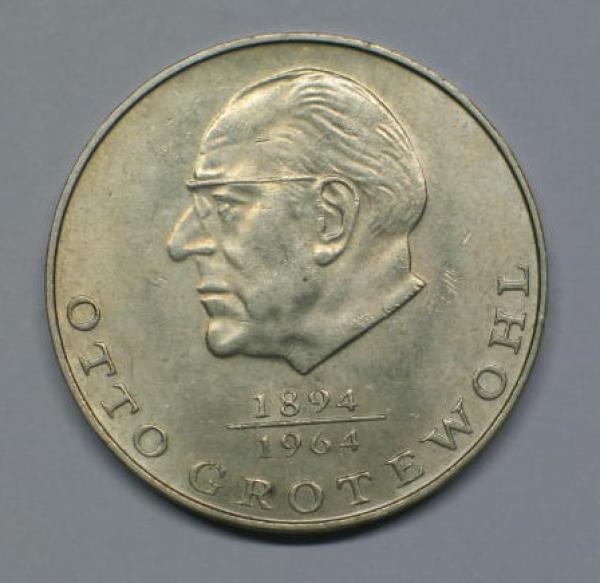 20 Mark "Otto Grothewohl" 1973 Gedenkmünze -Deutsche Demokratische Republik-