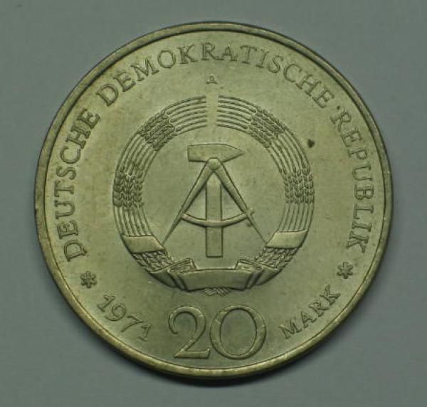 20 Mark "Ernst Thälmann" 1971 Gedenkmünze -Deutsche Demokratische Republik-