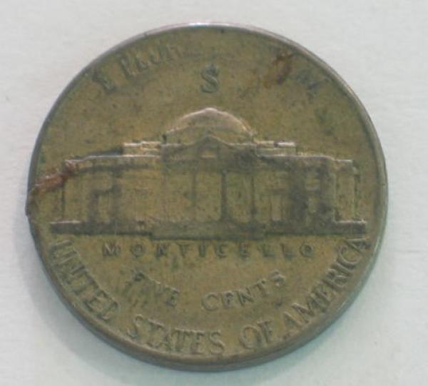 5 Cent 1943 S "Thomas Jefferson" "Nickel" USA, 350er Silbermünze
