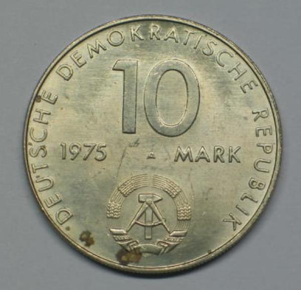 10 Mark "20 Jahre Warschauer Vertrag" 1975 Gedenkmünze -Deutsche Demokratische Republik-