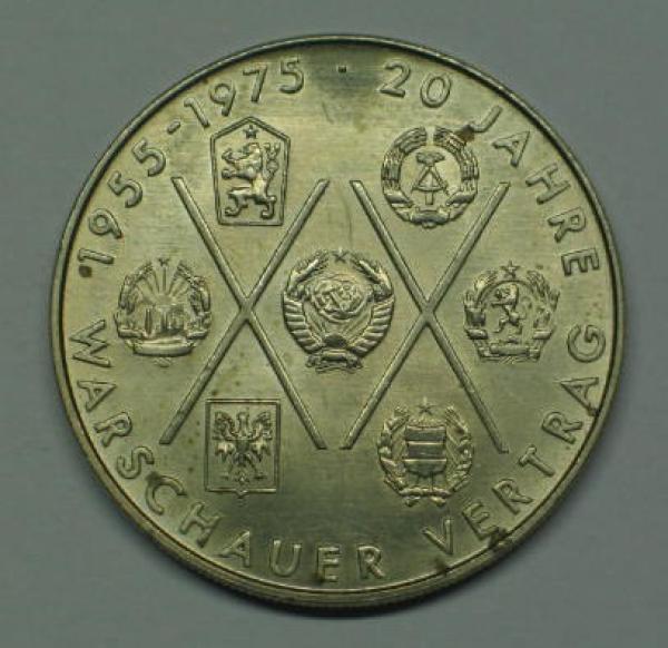 10 Mark "20 Jahre Warschauer Vertrag" 1975 Gedenkmünze -Deutsche Demokratische Republik-