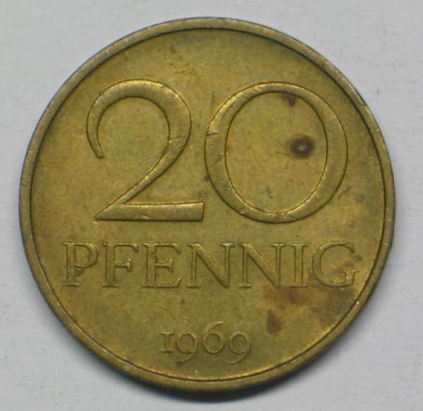 20 Pfennig 1969 -Deutsche Demokratische Republik-