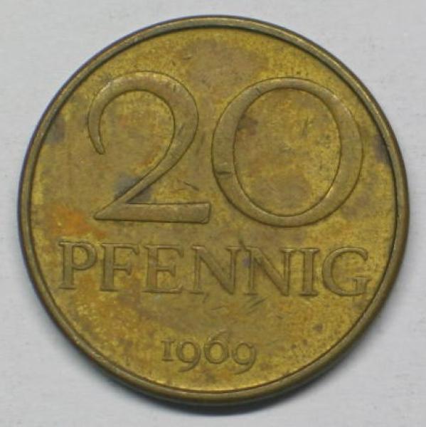 20 Pfennig 1969 -Deutsche Demokratische Republik-