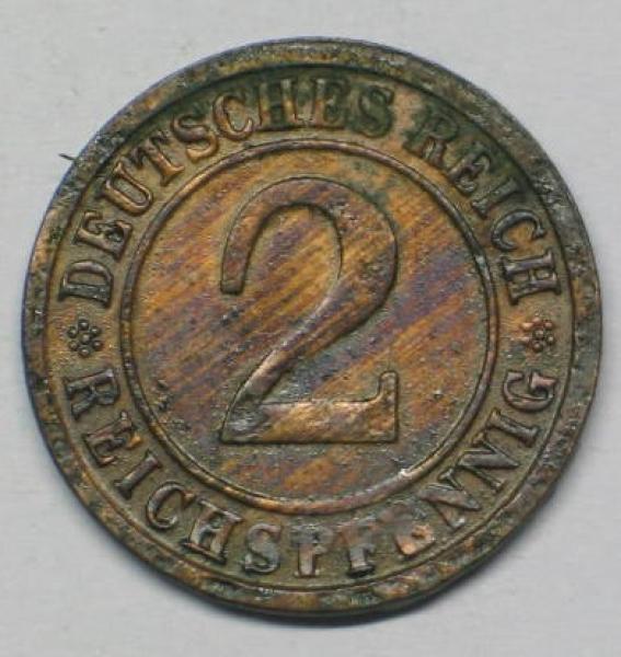 2 Reichspfennig 1936 D -Ähren- - Weimarer Republik-