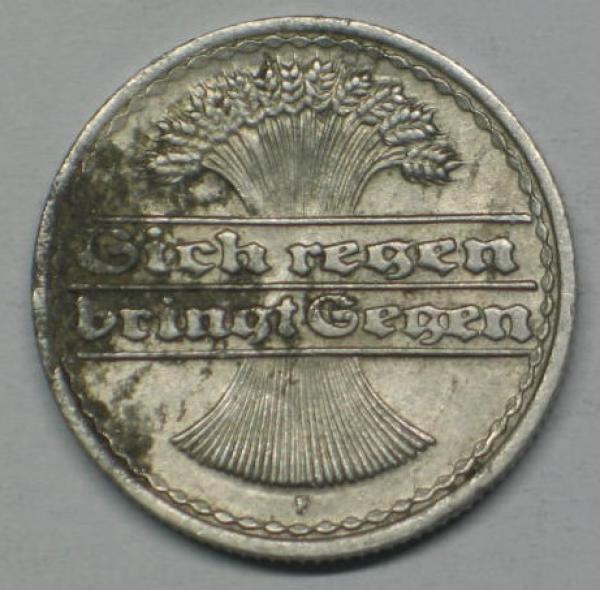 50 Pfennig 1920 F aus Aluminium -Ähren- -Weimarer Republik-