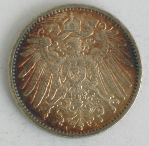 1 Mark Kaiserreich 1905 A aus 900er Silber