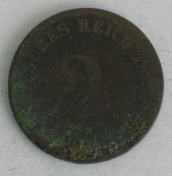 2 Pfennig Kaiserreich 1875 - aus Bronze
