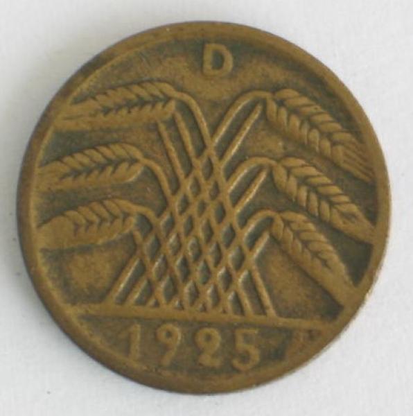 5 Reichspfennig 1925 D -Ähren- - Weimarer Republik-