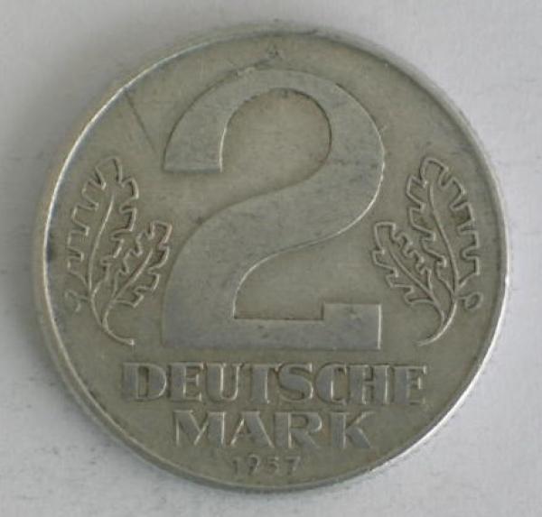 2 Deutsche Mark 1957 A -Deutsche Demokratische Republik-