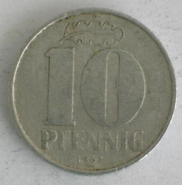 10 Pfennig 1967 A -Deutsche Demokratische Republik-