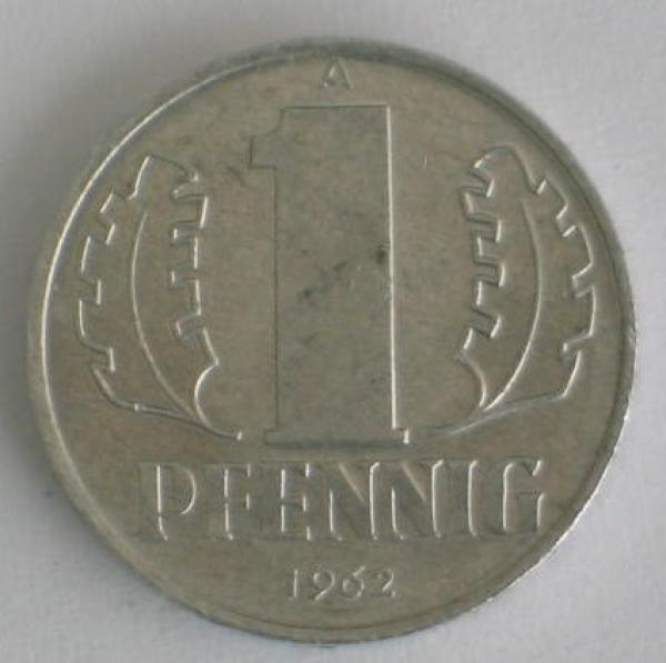 1 Pfennig 1962 A -Deutsche Demokratische Republik-