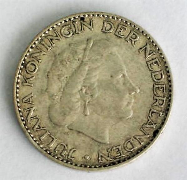 1 Gulden "Juliana" 1955 aus 720er Silber