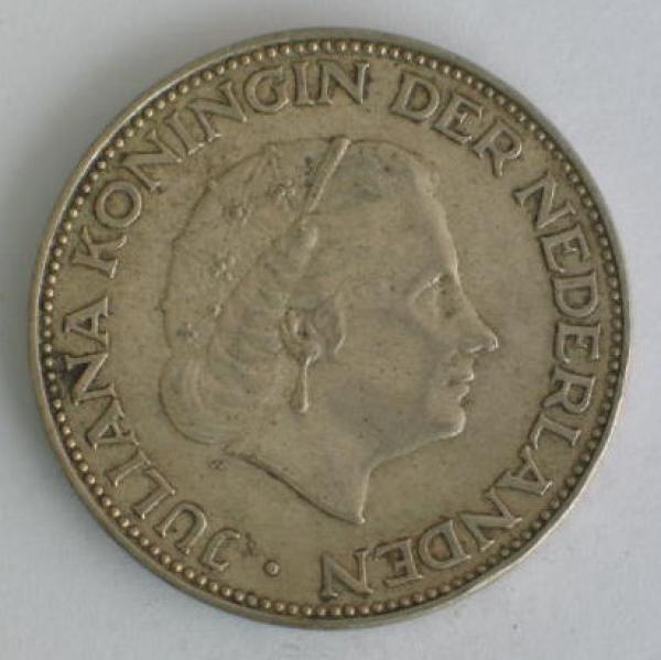 2 1/2 Gulden,1961,  Niederlande, 720er Silbermünze