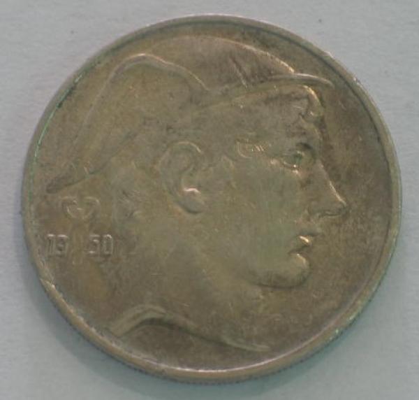 20 Francs 1950 Francs "Leopold III."  Belgien, 1950, Silbermünze