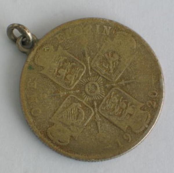Münzanhänger: One Florin 1920 "Georg V" GB, Silbermünze 500er