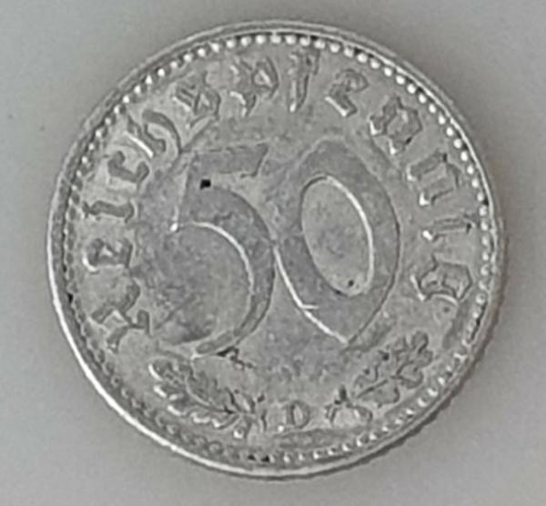 50 Reichspfennig, 1943 D, Deutsches Reich
