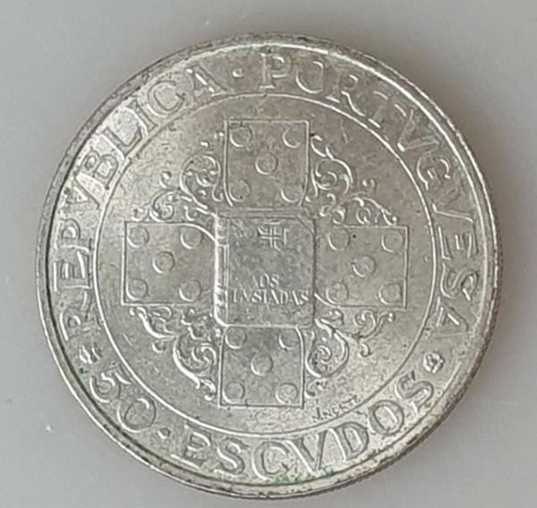 50 Escudos 1972, 400. Jahrestag von "Os Lusiadas", Portugal, Silber 650