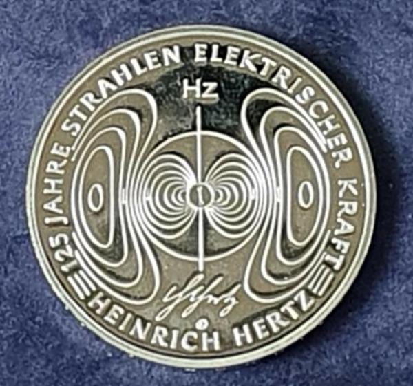 10 EUR Gedenkmünze "Heinrich Hertz" aus 625er Silber