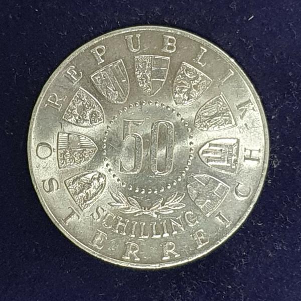 50 Schilling "Olympische Winterspiele 1964 in Innsbruck" 1964, Österreich 900er Silbermünze