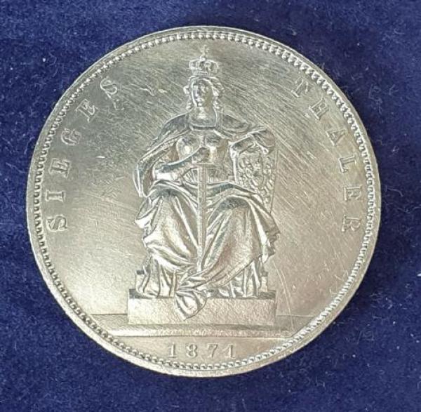 1 Taler "Siegesthaler" Wilhelm I. König von Preussen 1871 A, 900er Silbermünze