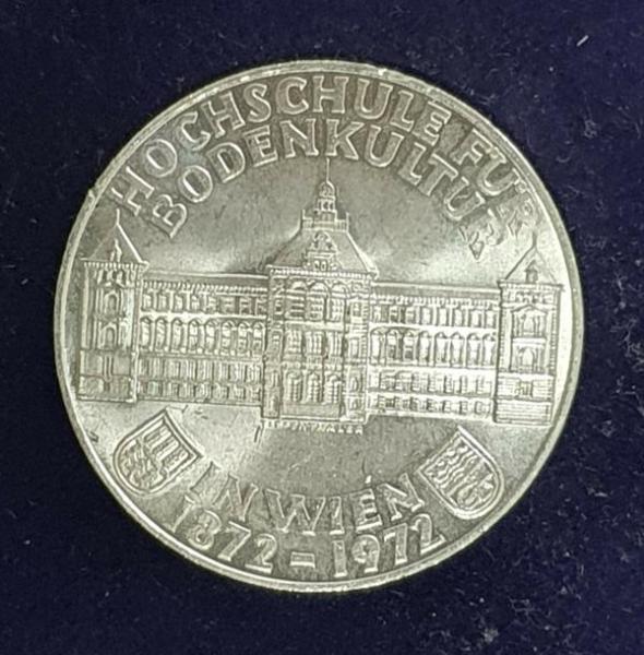 50 Schilling "100 Jahre Hochschule für Bodenkultur Wien" 1972, Österreich 900er Silbermünze