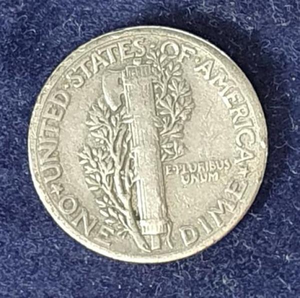 One Mercury Dime 1941 USA, Silber 900