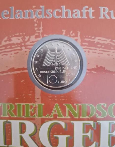 Numisblatt 5/2003 mit Gedenkmünze 10 EUR Industrielandschaft Ruhrgebiet 925er Silber