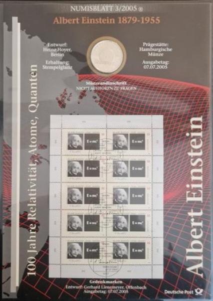 Numisblatt 03/2005 mit Gedenkmünze 10 EUR Albert Einstein 925er Silber