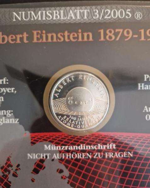 Numisblatt 03/2005 mit Gedenkmünze 10 EUR Albert Einstein 925er Silber
