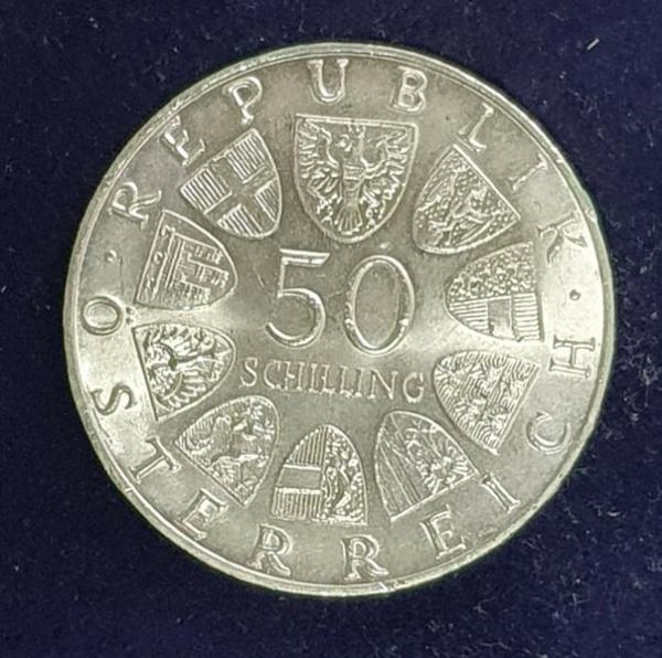 50 Schilling 1970, Dr. Karl Renner, Österreich, Silber 900