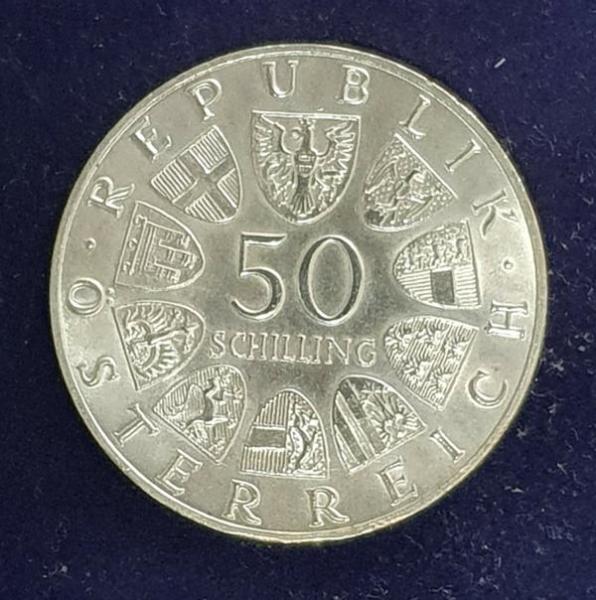50 Schilling "100 Jahre Donauwalzer" 1967, Österreich 900er Silbermünze