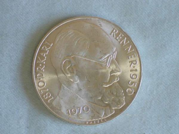 50 Schilling Österreich "Dr. Karl Renner", 1970, Silbermünze