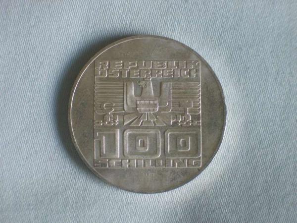 100 Schilling Österreich "Staatsvertrag", 640er Silbermünze