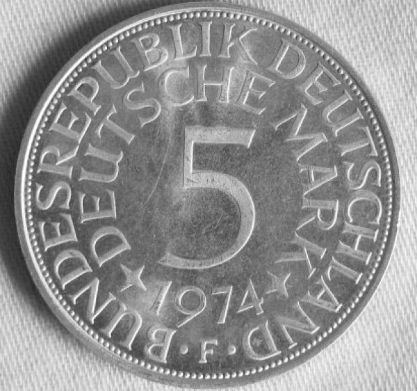 5 DM Silberadler BRD 1951-1974 aus 625er Silber 7,0g Feinsilber versch. Ausführungen