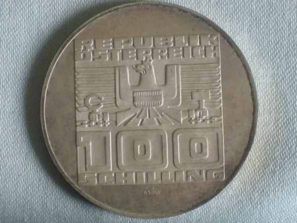 100 Schilling Österreich "1100 Jahre Villach", 640er Silbermünze
