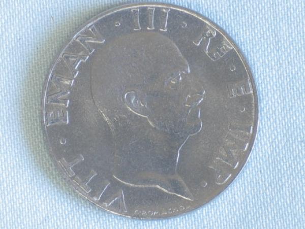 50 Centesimi 1942, "Vittorio Emanuele III", Italien aus Edelstahl