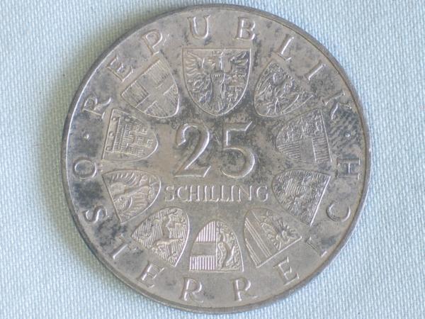 25 Schilling Österreich "Technische Hochschule Wien" aus 800er Silber